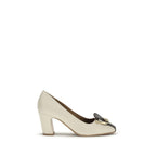 Beige Calfskin Pumps