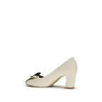 Beige Calfskin Pumps