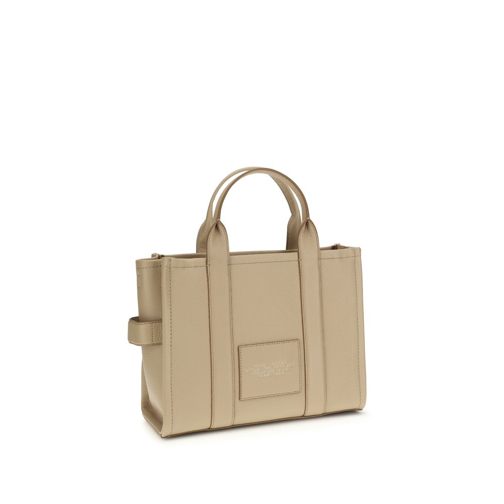 Grained Leather Tote Handbag