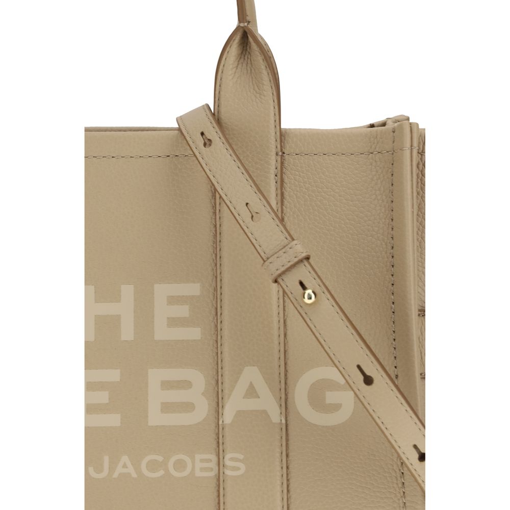 Grained Leather Tote Handbag