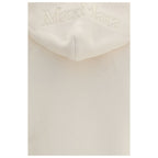Beige Cotton Hooded Sweatshirt