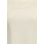 Cream Viscose-Blend Three-Quarter Sleeve Tee