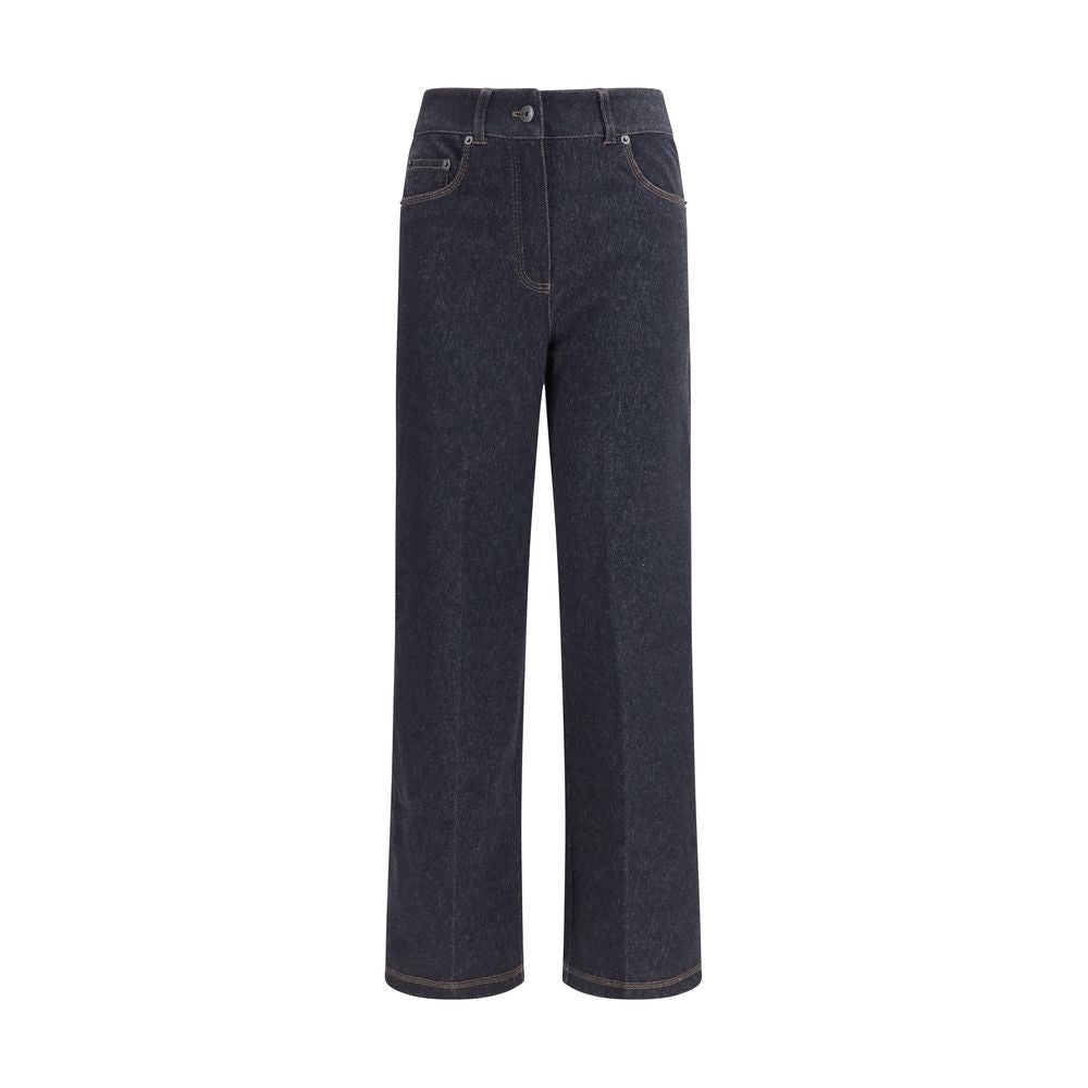 Ribes Cotton Blend Cropped Jeans