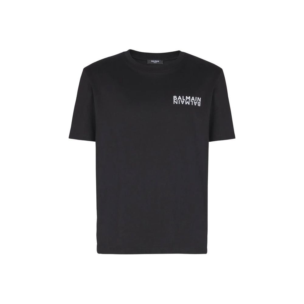 Black Cotton Logo Tee