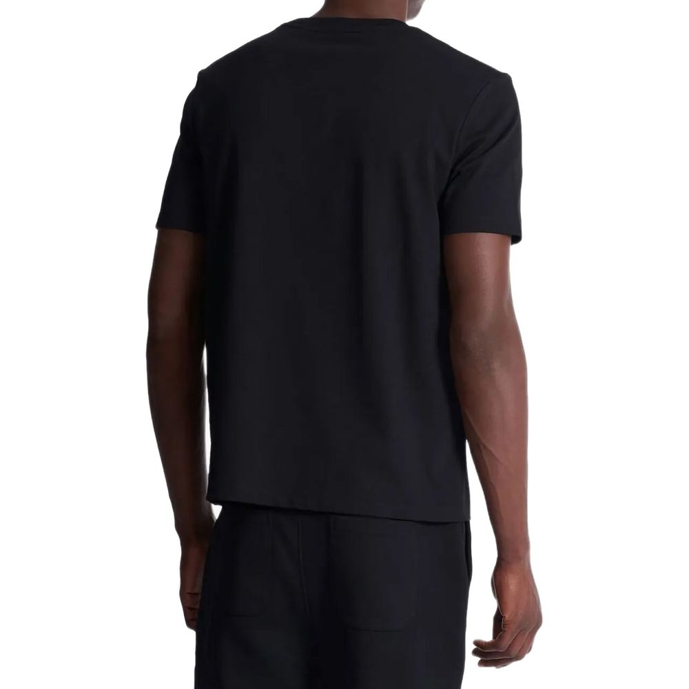 Black Cotton Logo Tee