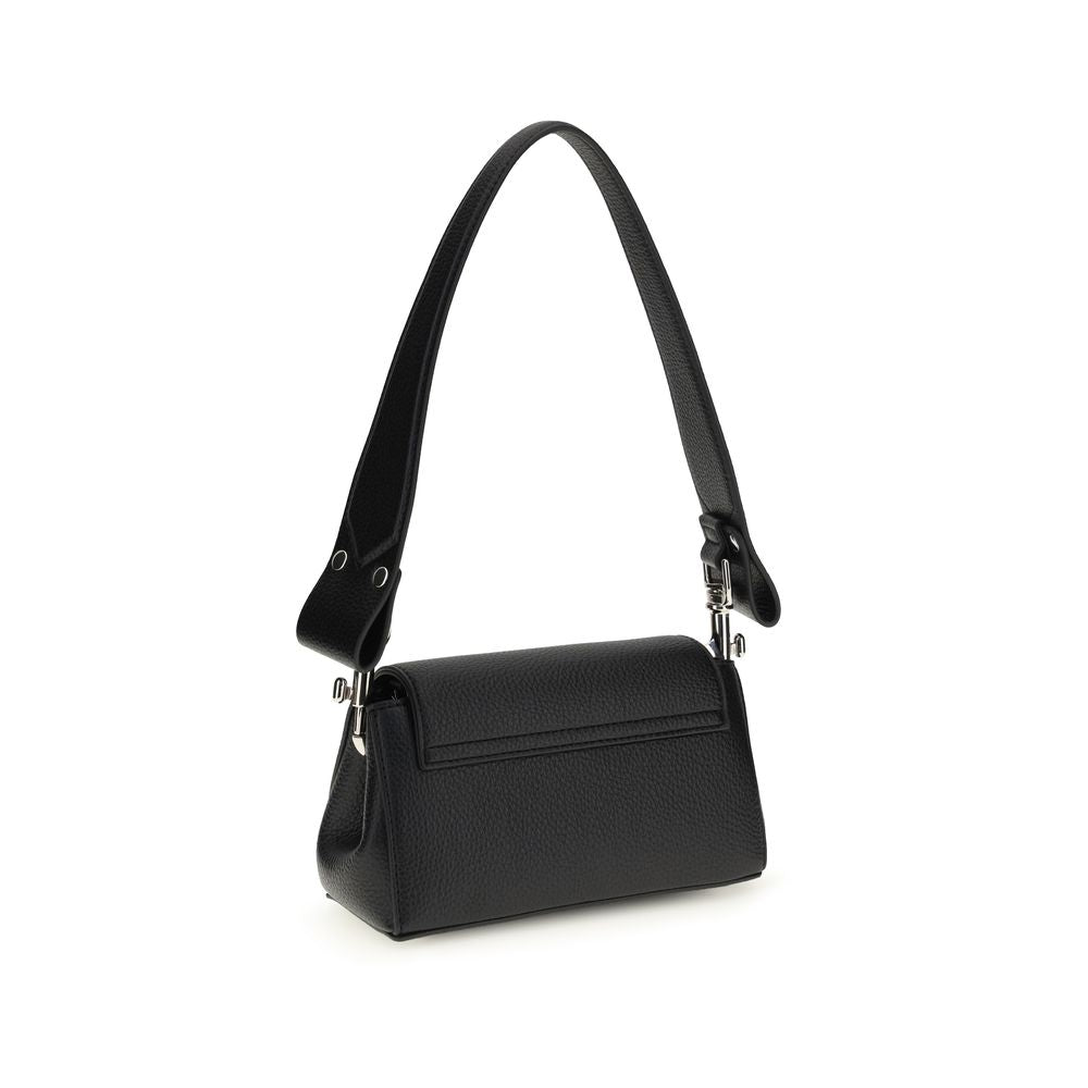 Textured Polyurethane Orb Shoulder Bag