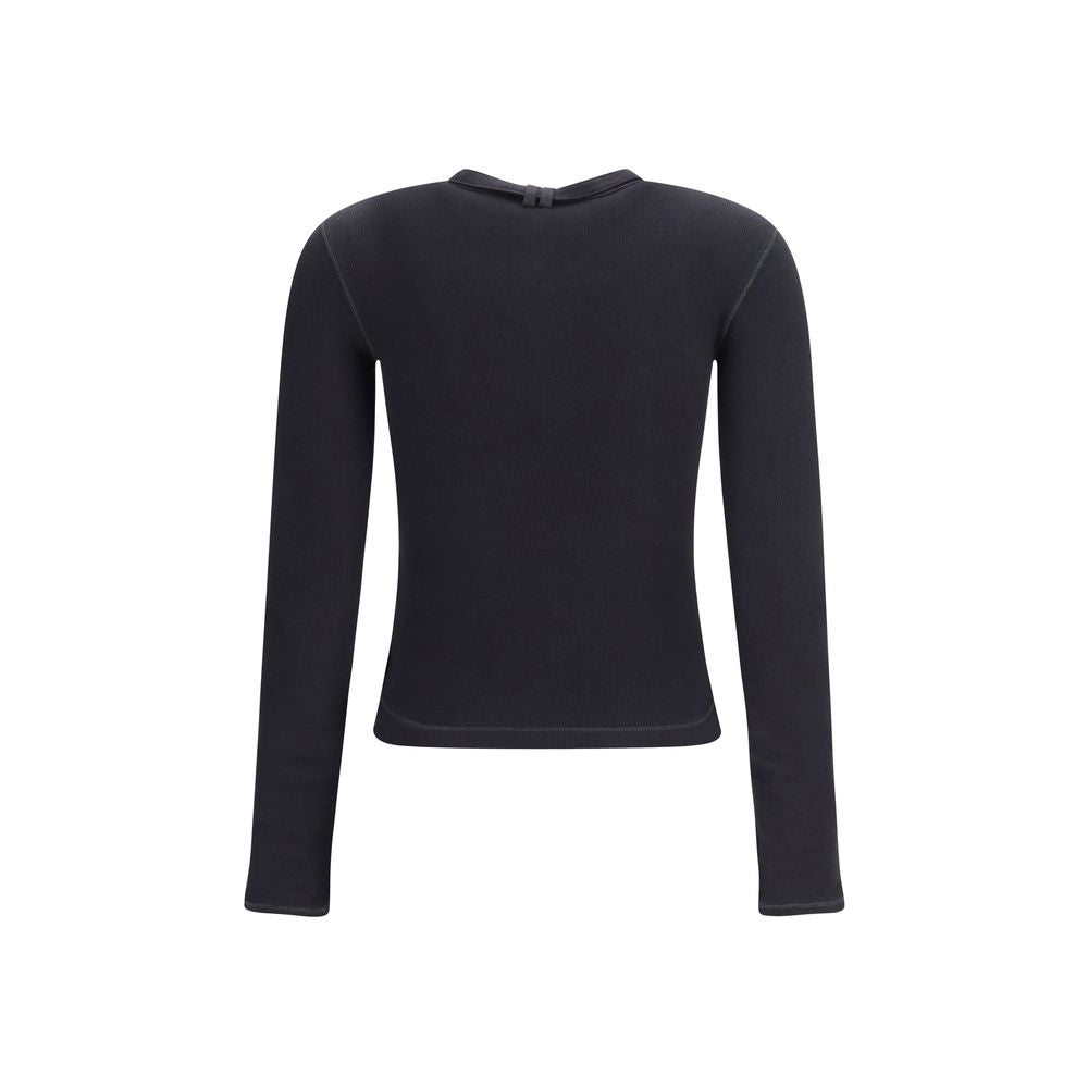 T Iara LS Ribbed Cotton Long Sleeve Top