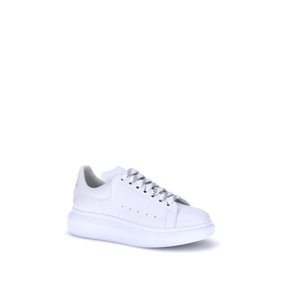 White Calfskin Platform Sneakers