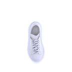 White Calfskin Platform Sneakers
