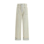 Blue Cotton Denim Jeans