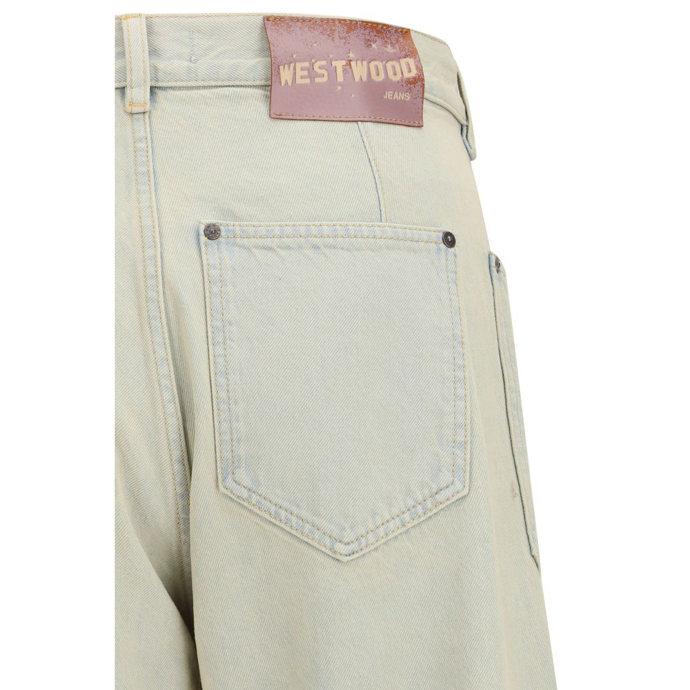 Blue Cotton Denim Jeans