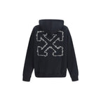 Script Arrow Diagonal Skate Cotton Hoodie