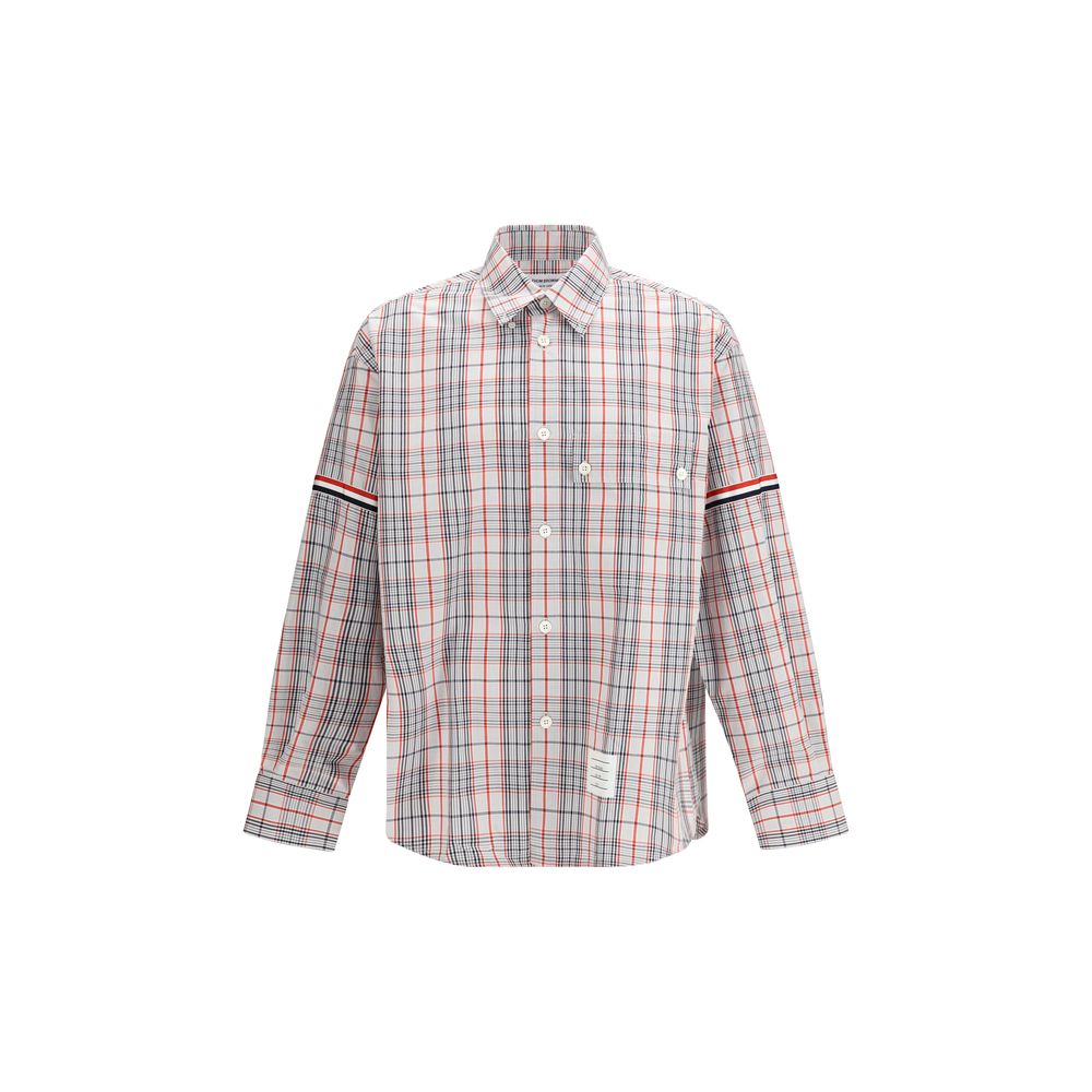 Oversized Multicolor Tartan Check Shirt
