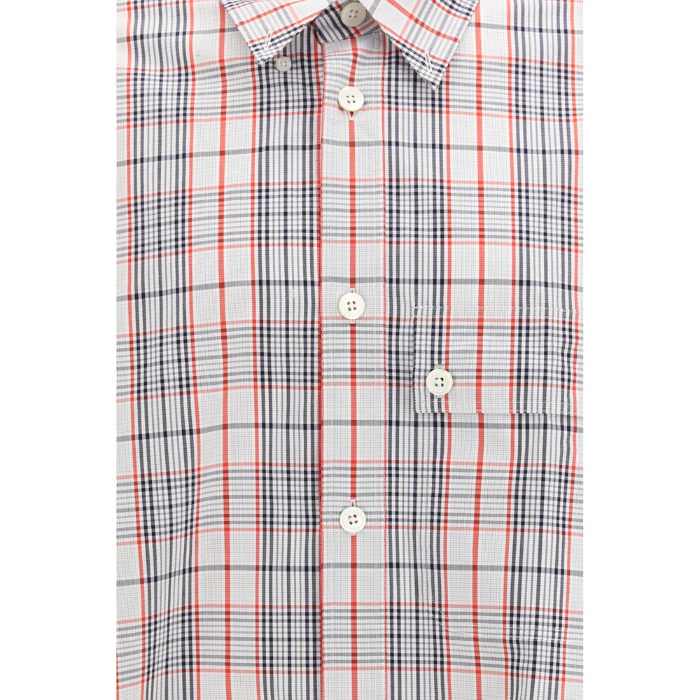 Oversized Multicolor Tartan Check Shirt