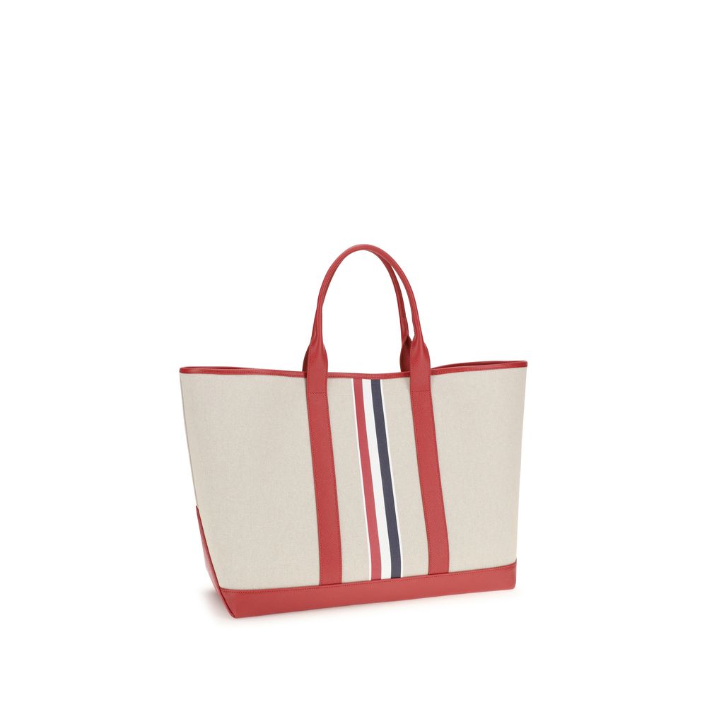 Grained Leather And Fabric Shoulder Bag