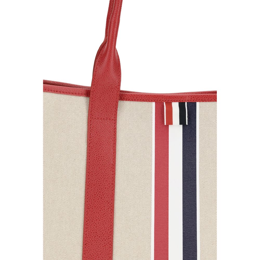 Grained Leather And Fabric Shoulder Bag