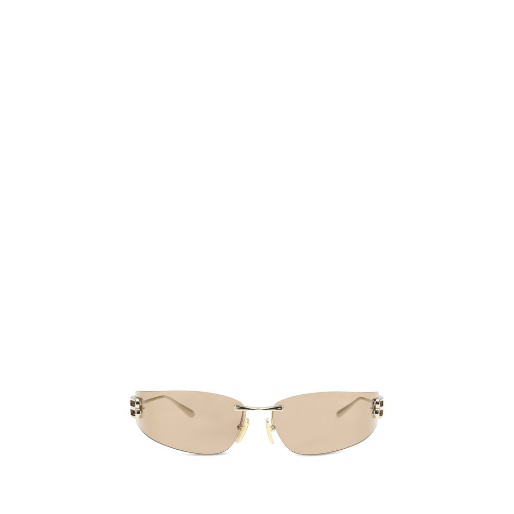 Gold Metal D‑Frame Gossip Sunglasses
