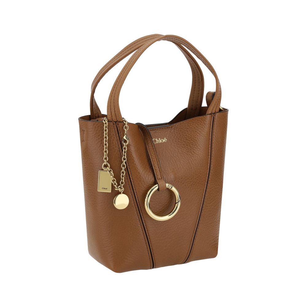Grained Calf Leather Spin Shoulder Bag