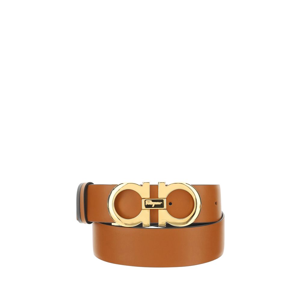 Gancini Reversible Calf Leather Belt