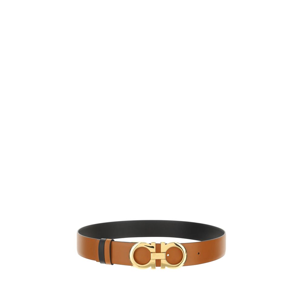 Gancini Reversible Calf Leather Belt