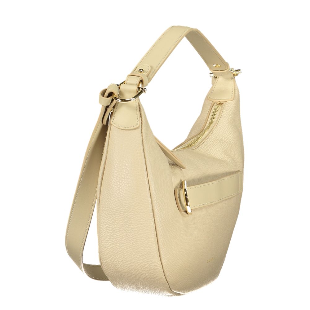 Beige Leather Lepaki Bag