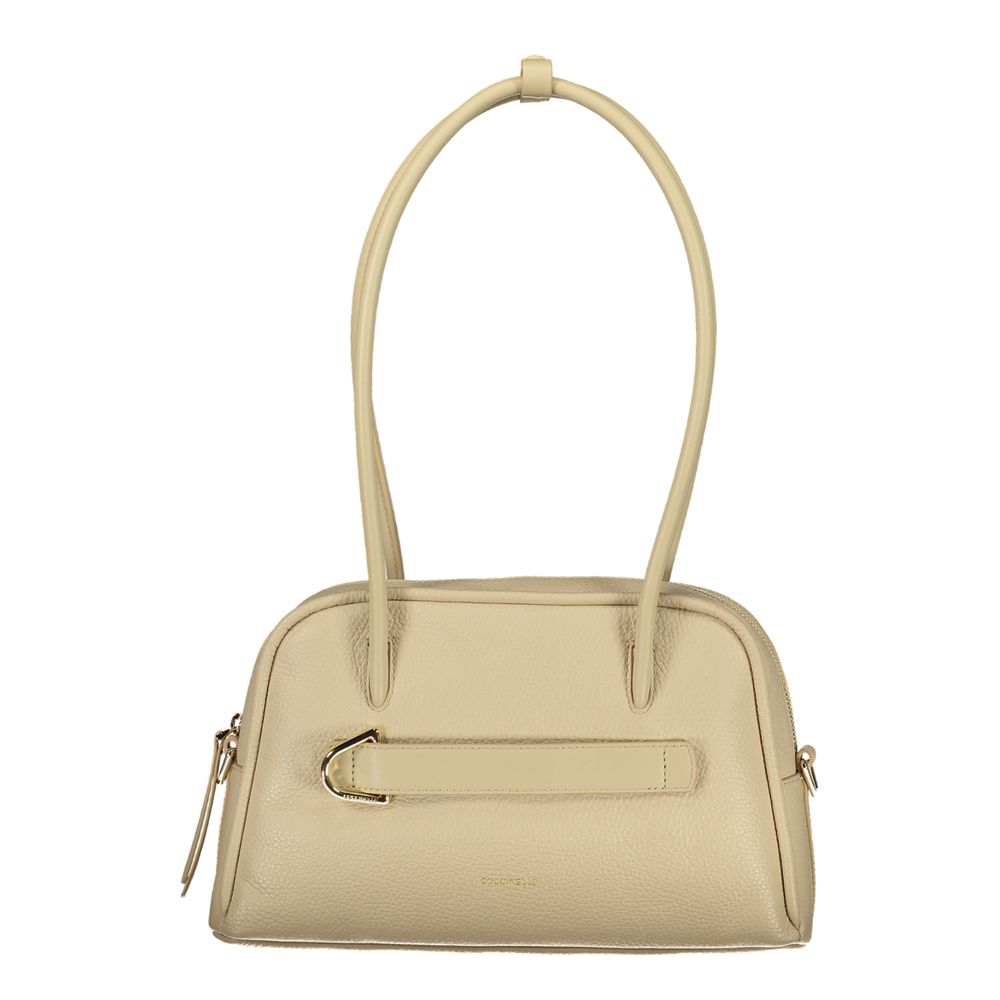 Beige Leather Lepaki Handbag