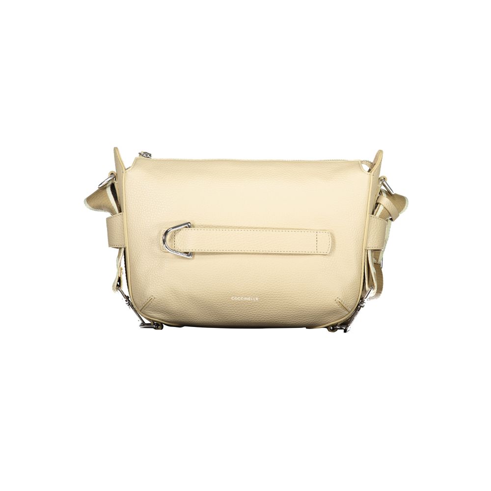 Beige Leather Ribbon Bag
