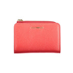 Metallic Soft Leather Wallet in Rosso