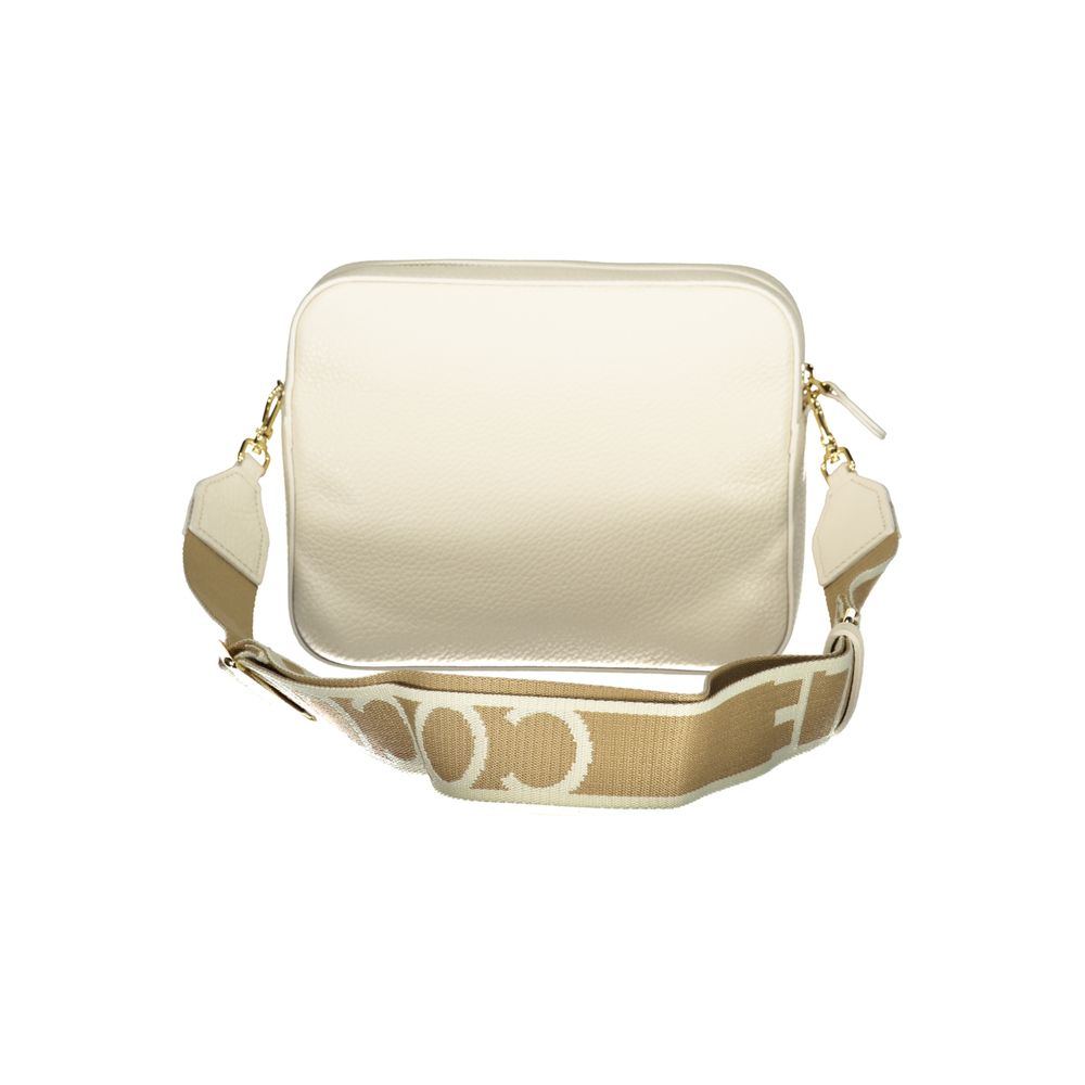 White Leather Tebe Bag
