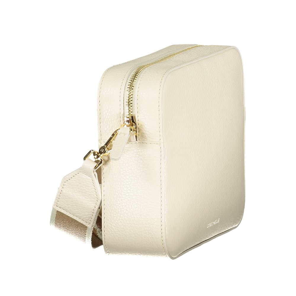 White Leather Tebe Bag