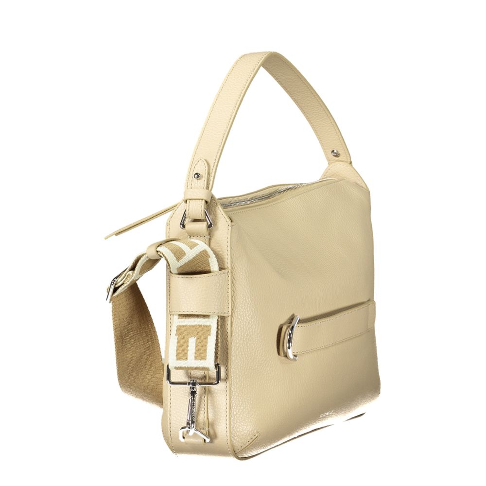 Beige Fine Pelle Gretel Ribbon Handbag