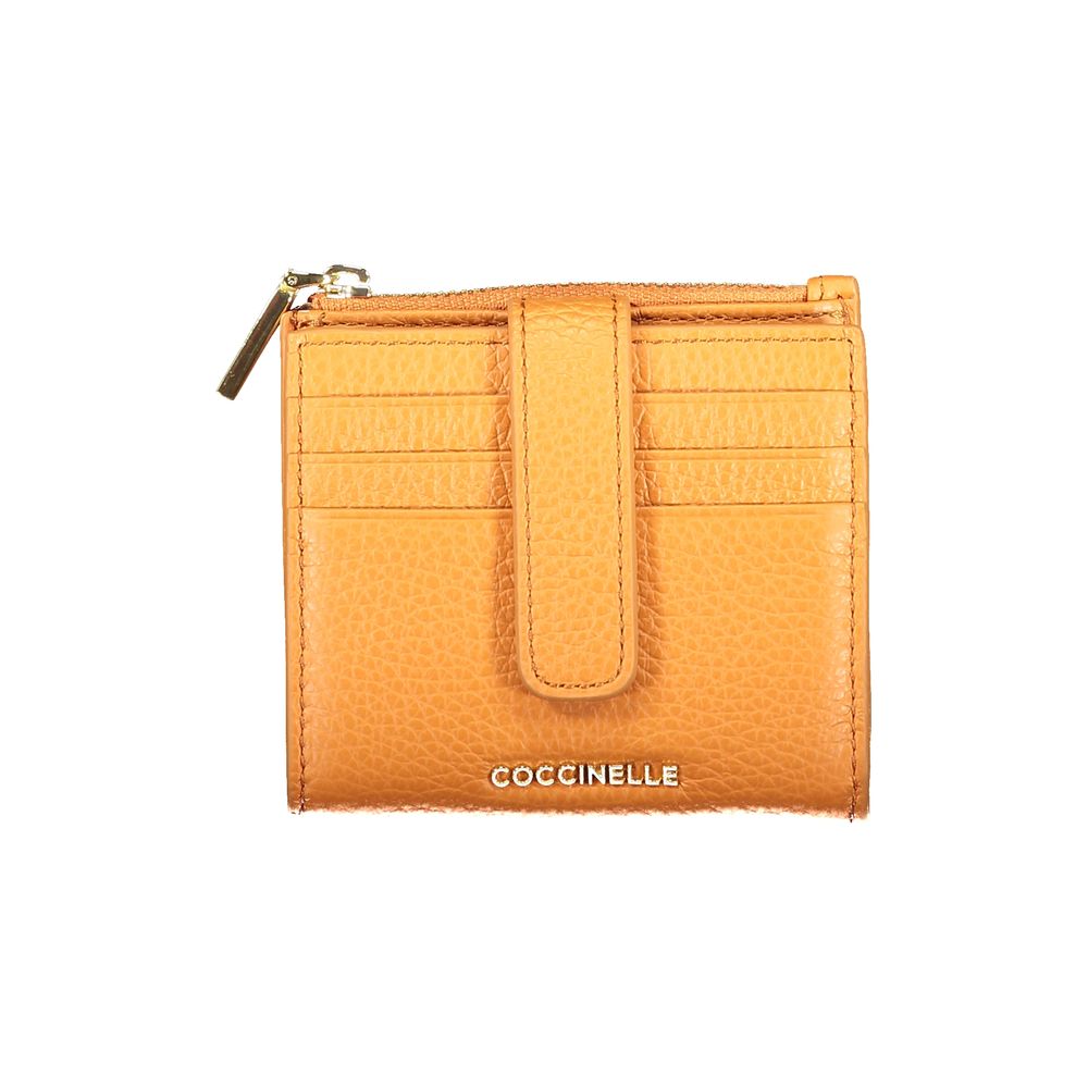 Metallic Soft Arancione Leather Wallet
