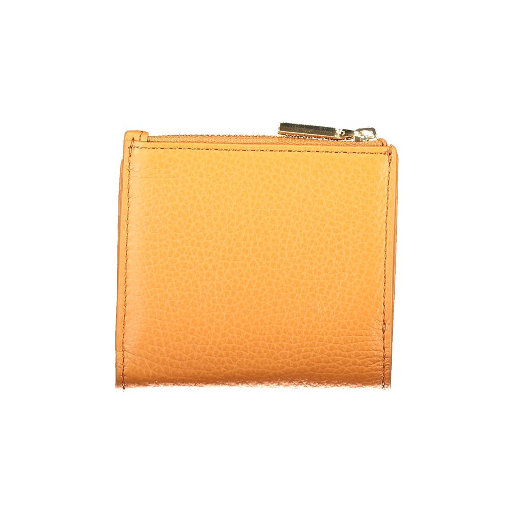 Metallic Soft Arancione Leather Wallet