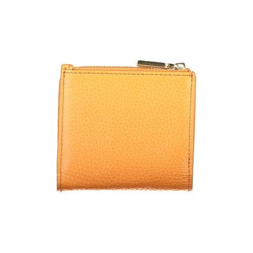Metallic Soft Arancione Leather Wallet