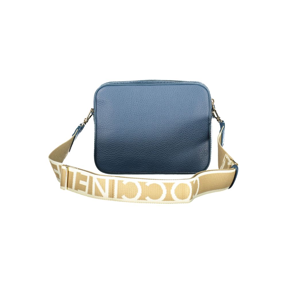 Blue Leather Tebe Shoulder Bag