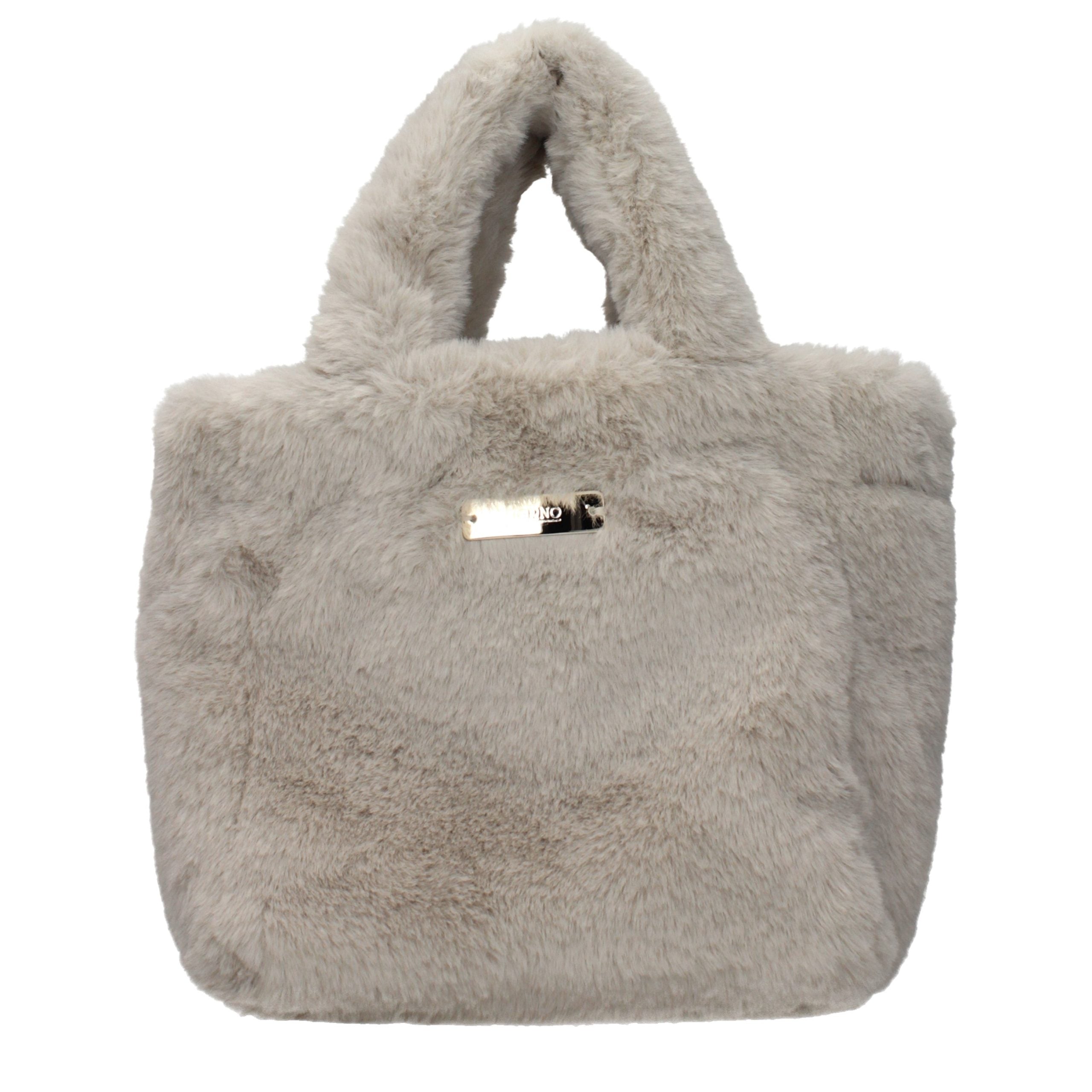 Gray Eco Fur Tote