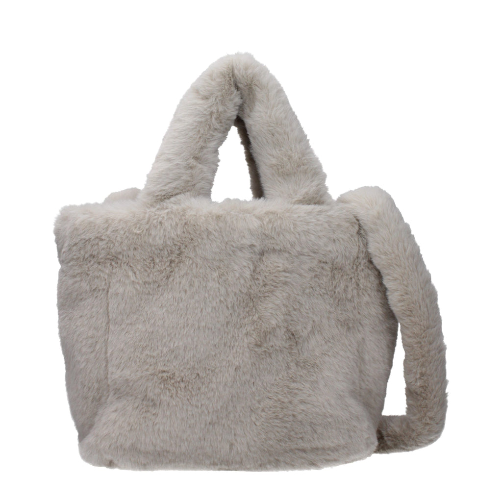 Gray Eco Fur Tote