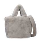 Gray Eco Fur Tote