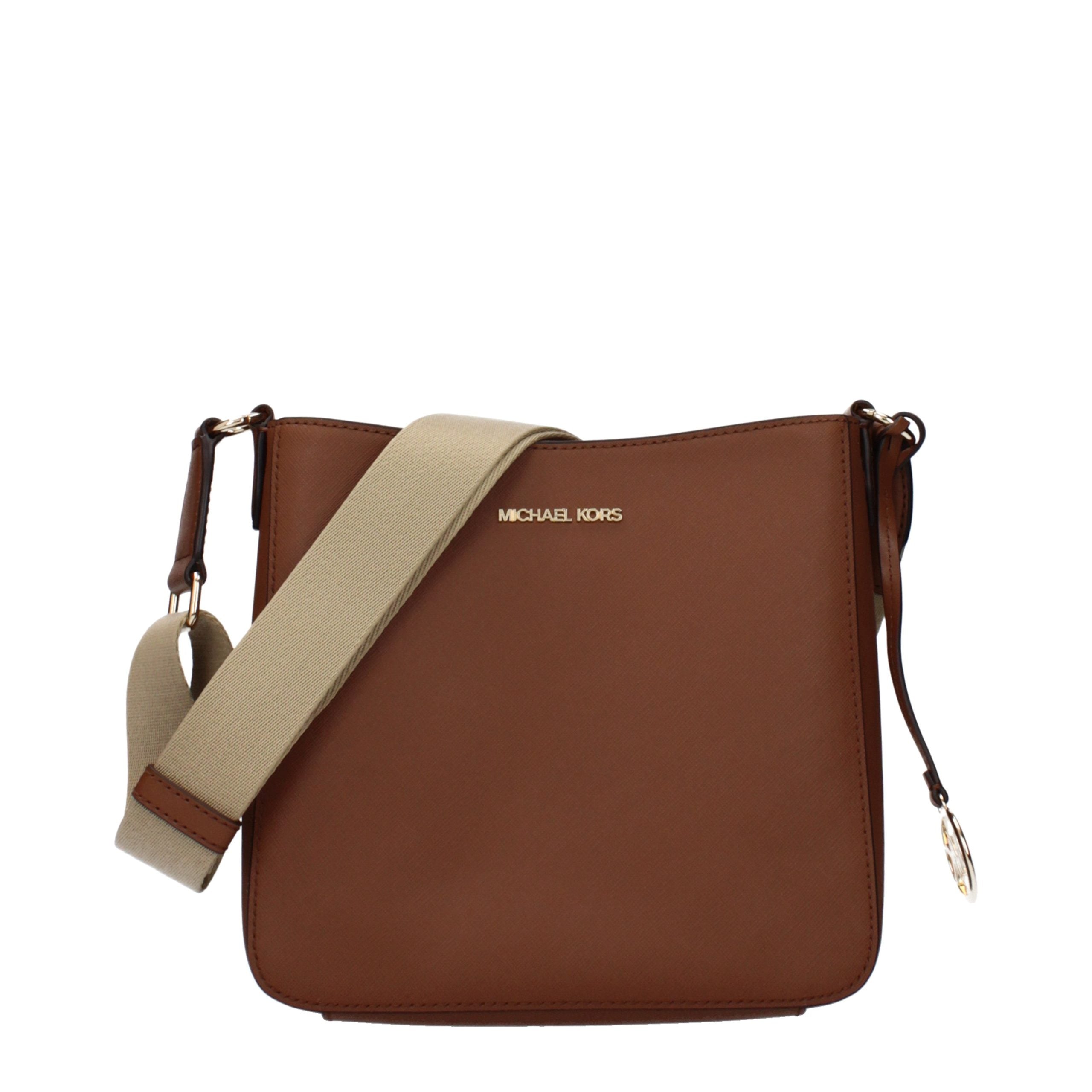 Jet Set Small Brown Leather Shoulder Bag