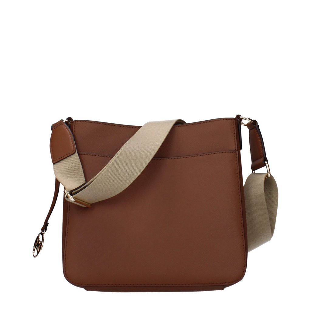 Jet Set Small Brown Leather Shoulder Bag
