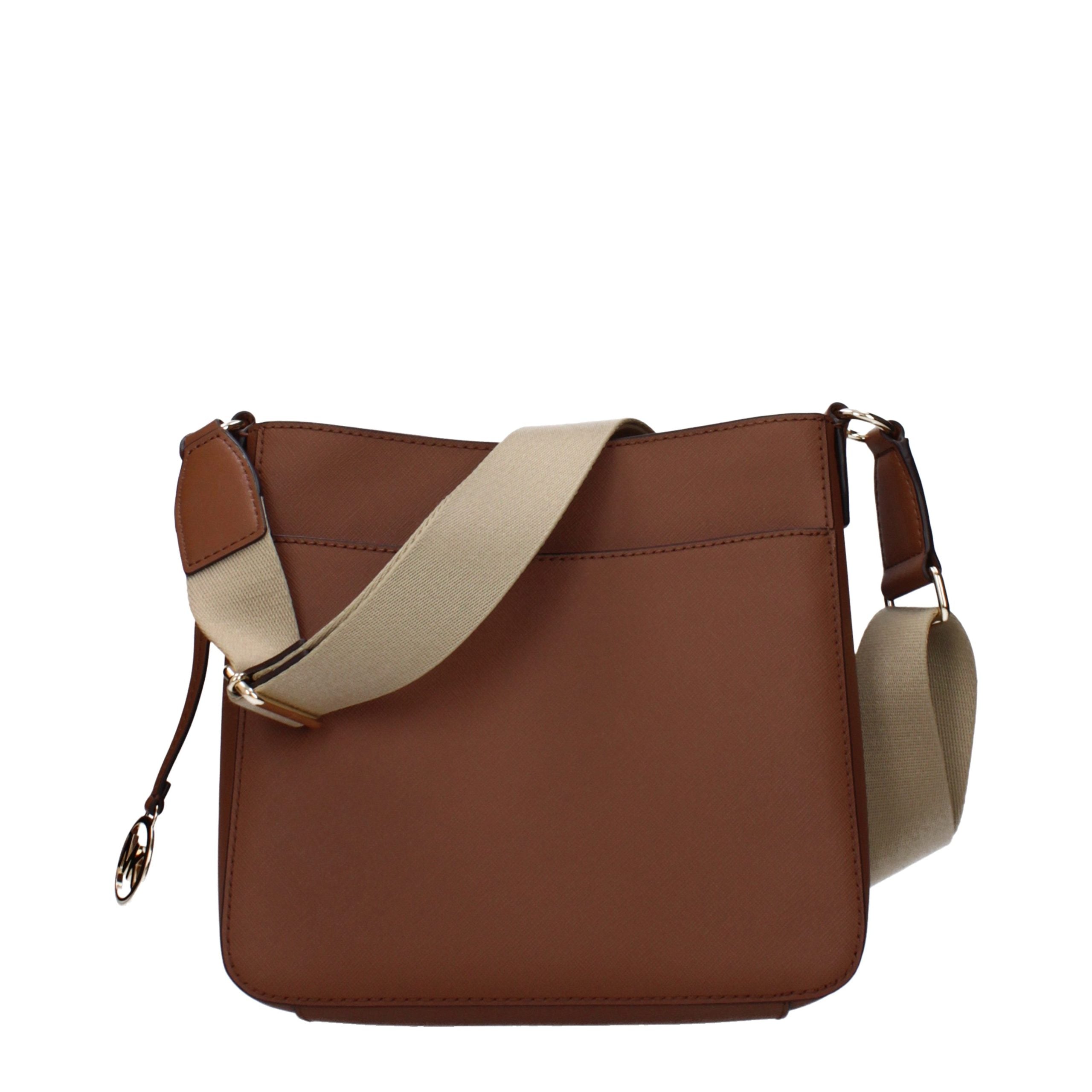 Jet Set Small Brown Leather Shoulder Bag