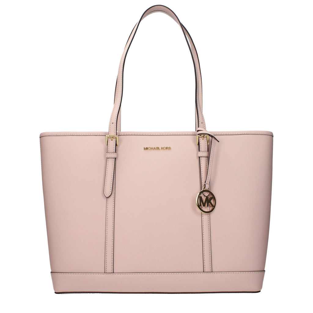 Powder Blush Leather Shoulder Bag
