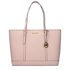 Powder Blush Leather Shoulder Bag