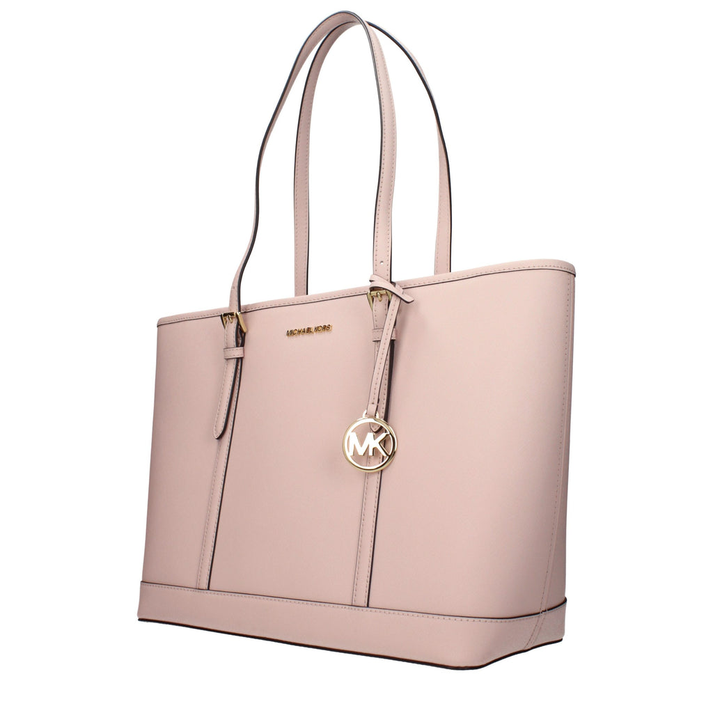 Powder Blush Leather Shoulder Bag