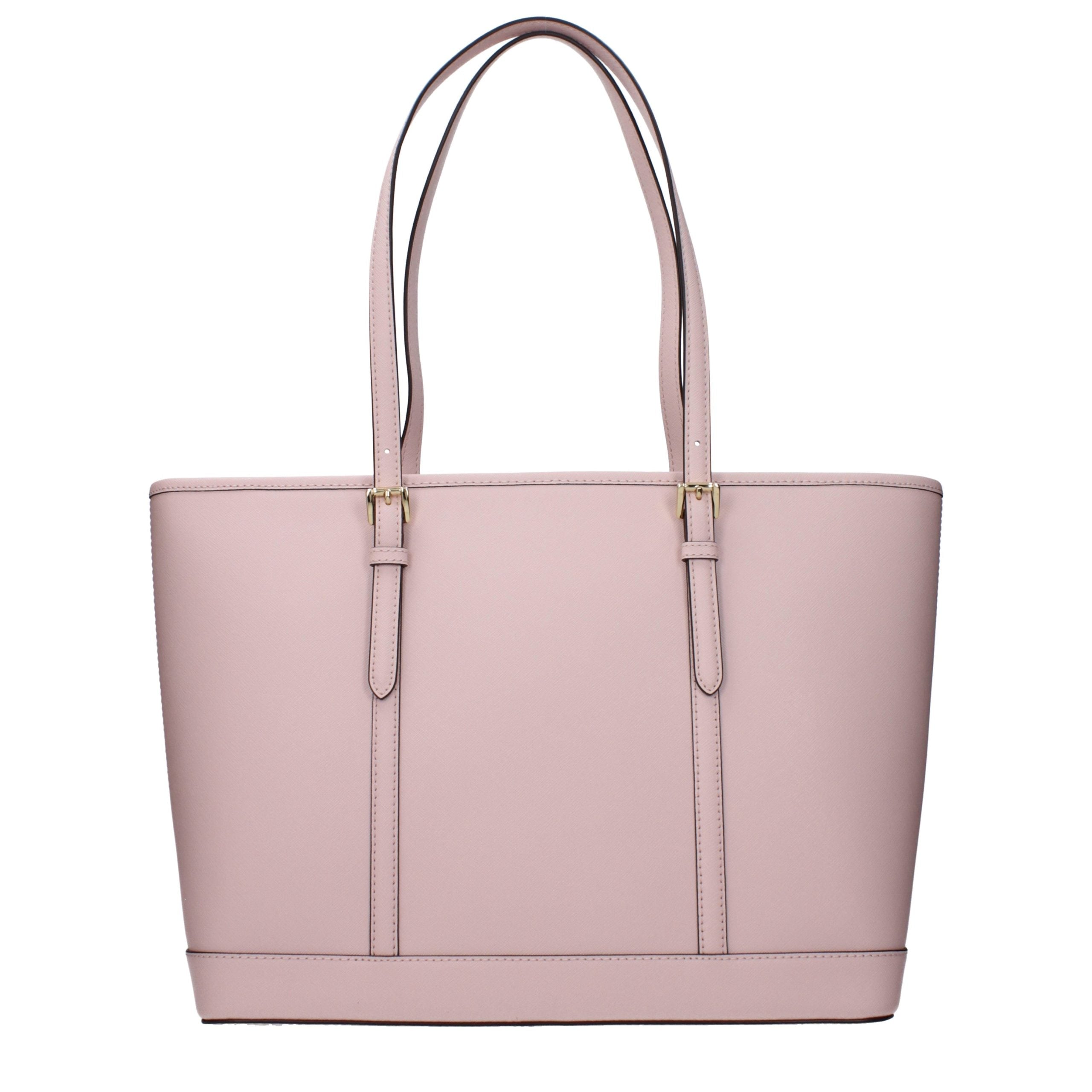 Powder Blush Leather Shoulder Bag