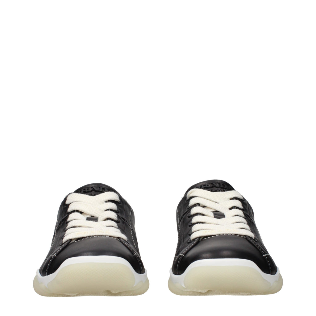 Black Leather Sneakers