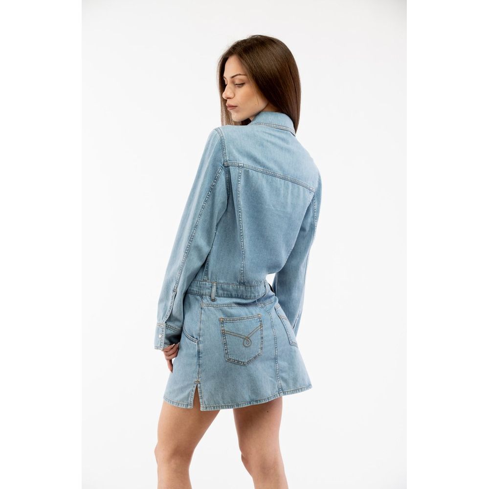 Multi‑Blue Cotton Dress