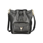 Black Leather Beat Generation Bucket Bag