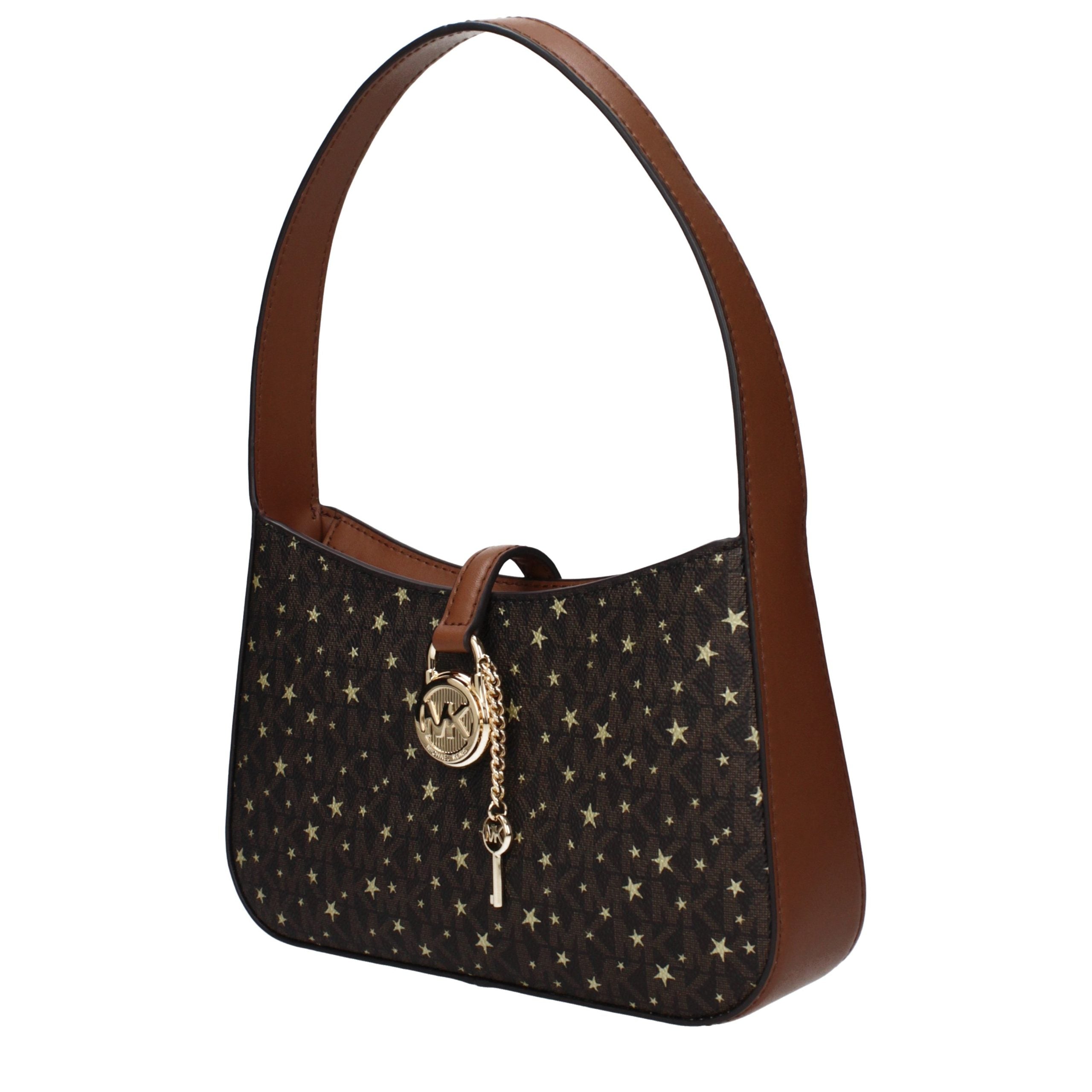 Brown Jacquard Handbag
