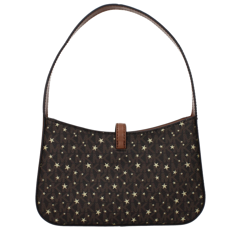 Brown Jacquard Handbag